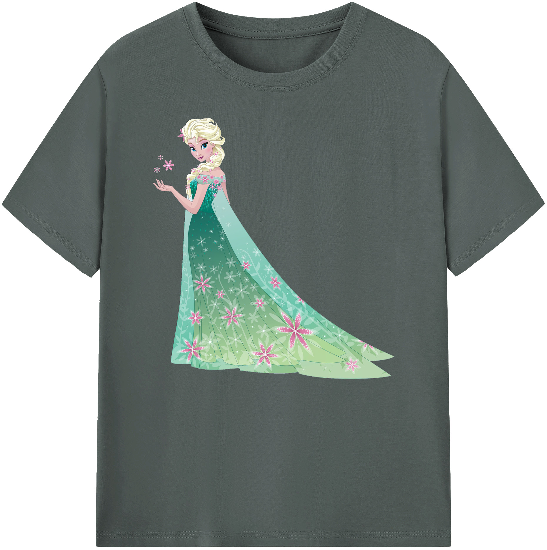 （画像用） アナと雪の女王 アンナ エルサ Frozen Anna Elsa 綿100％ メンズ半袖Tシャツ｜肌触りやわらか＆通気性